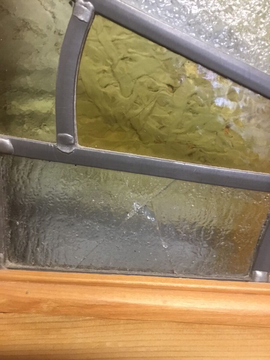 Varnished Half Glazed Door