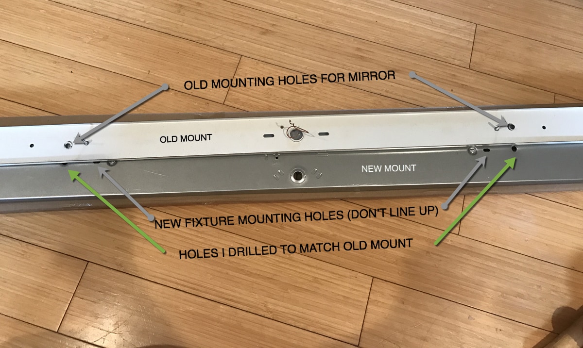 Replacing a Light Fixture on a Vanity Mirror