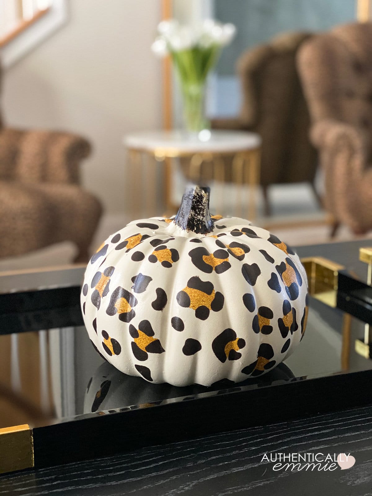 DIY Leopard Print Pumpkin