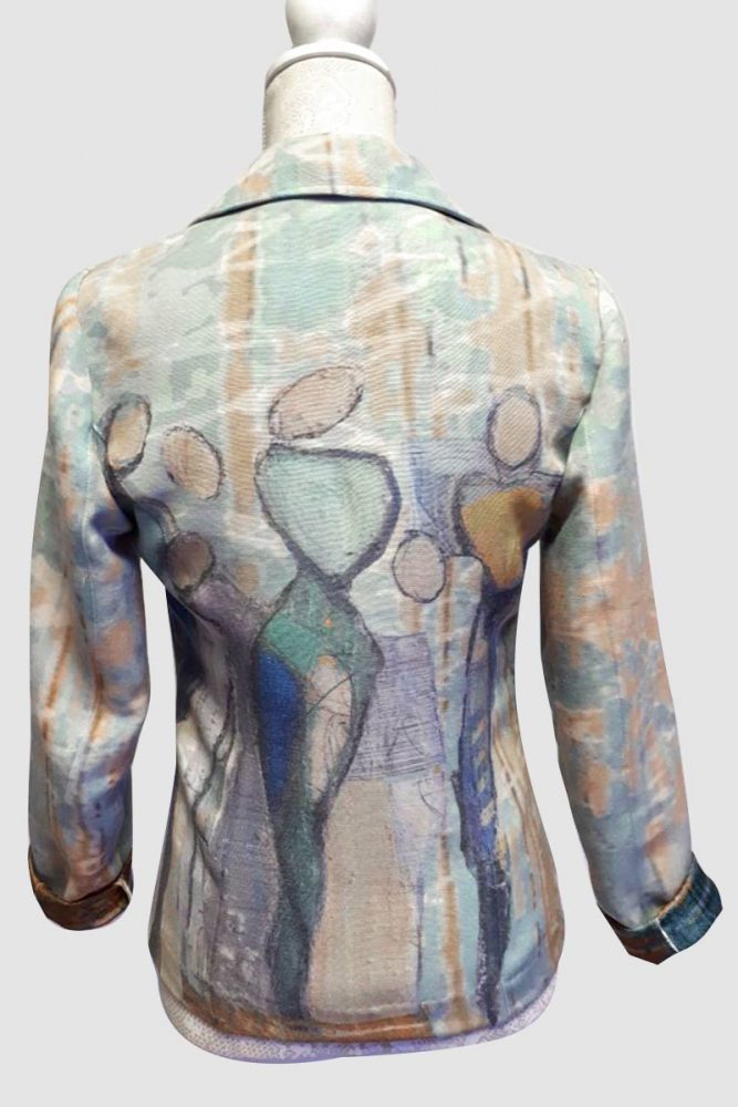 Authentic Abstract art jacket Stand out from the crowd in our pieces.