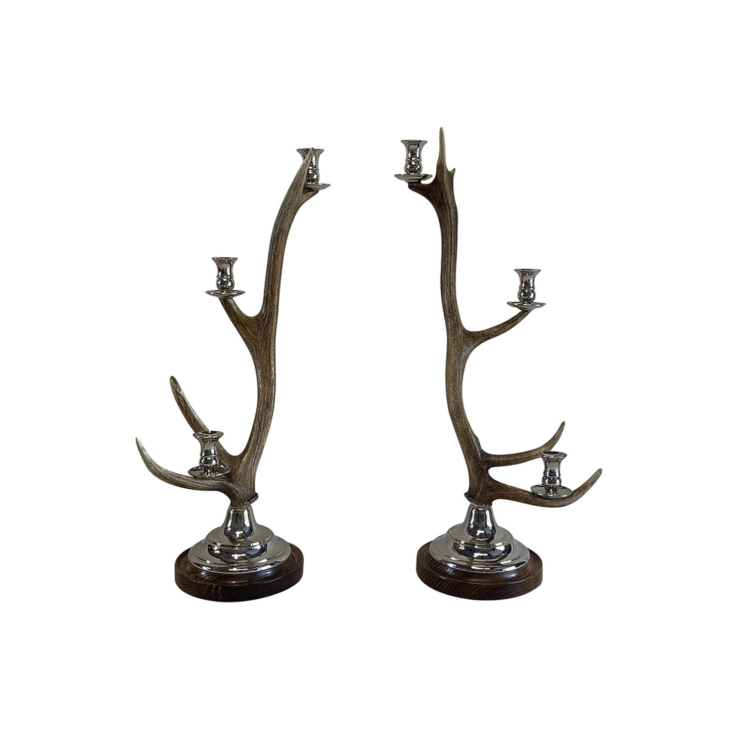 Pair of Faux Antler Candle Holders Authentic Provence