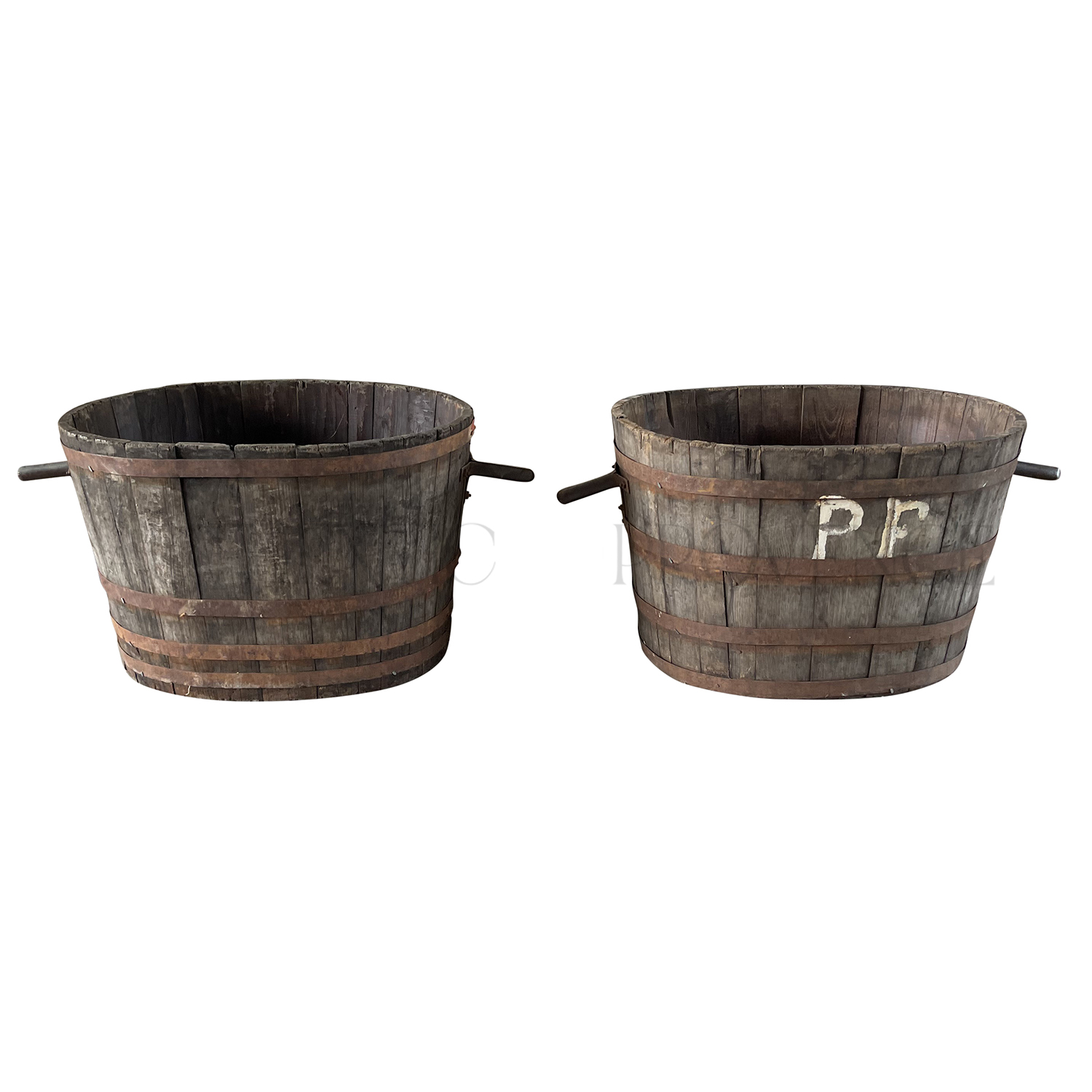 Pair of French Grape Harvest Buckets