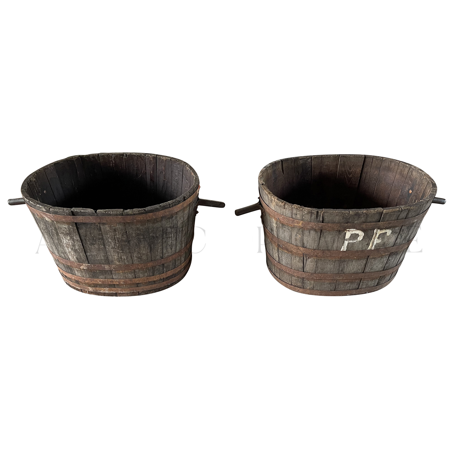 Pair of French Grape Harvest Buckets