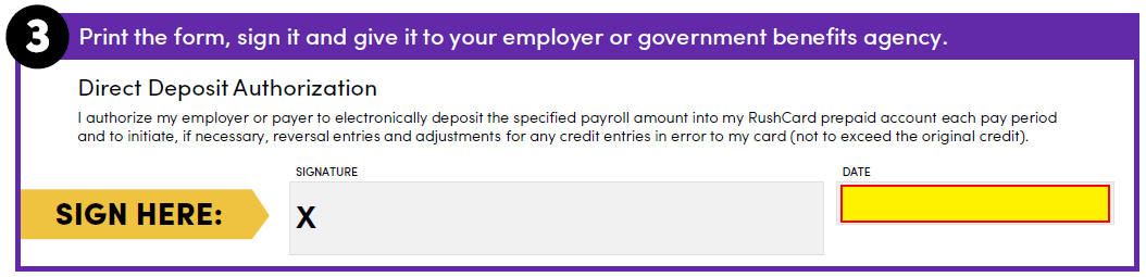 rushcard direct deposit calendar 2023 Free RushCard Direct Deposit Authorization Form PDF