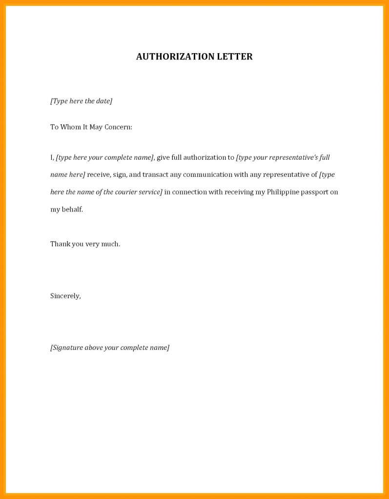 4+ Free Sample of Authorization Letter For SSS Templates in PDF