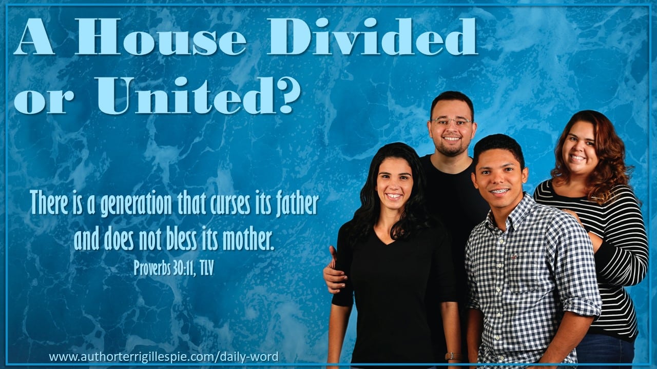 Daily Word A House Divided or United? Proverbs 3011 Terri Gillespie