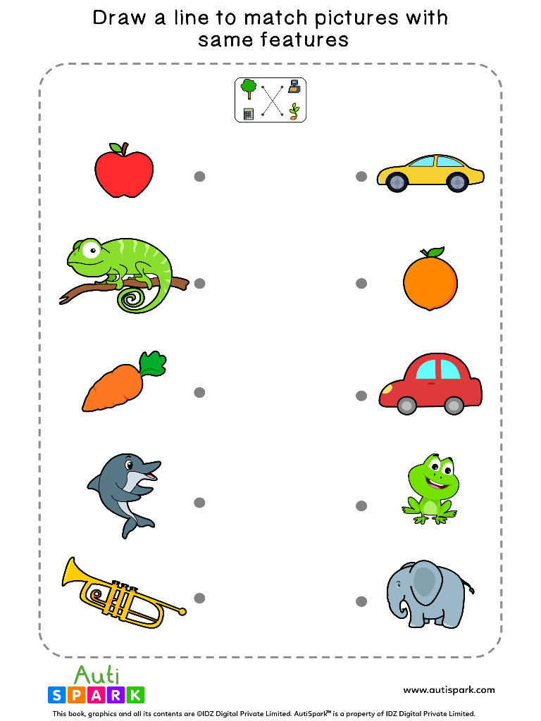 match pictures by feature 06 best matching worksheet autispark