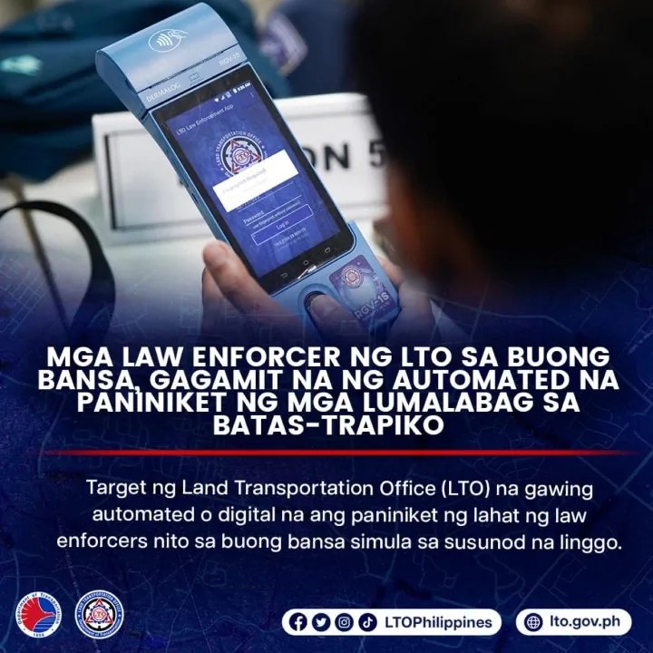 LTO Will Use This Device To Instantly Issue Traffic Violation Tickets