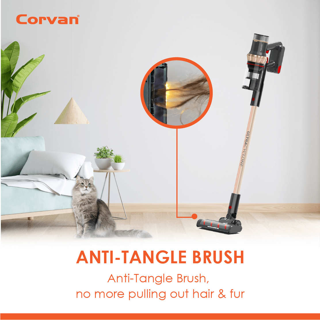 Corvan 2 In 1 Cordless Vacuum Cleaner & Cordless Mop K18 Pro auto2u