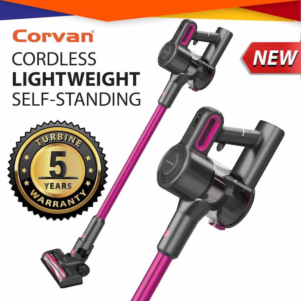 Corvan Cordless Vacuum Cleaner K6. Wireless for Home & Car. 5Year
