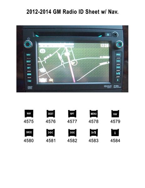 GM Radio with Navigation 2012-2014 | Auto Button Repair