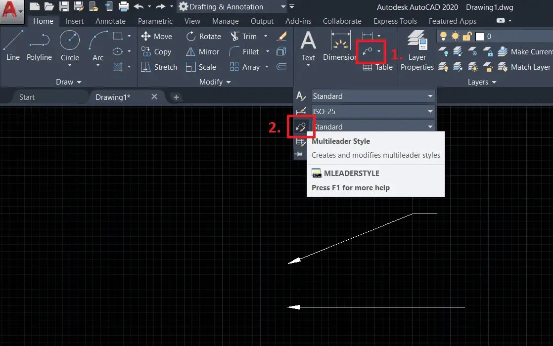 How to draw curved arrow in AutoCAD? (100 work) March'23