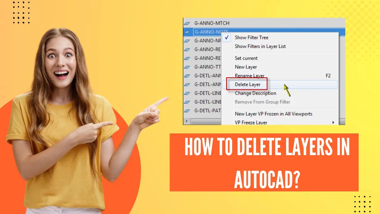 How to Delete layers in AutoCAD 2025? (100 Tested) Aug'24