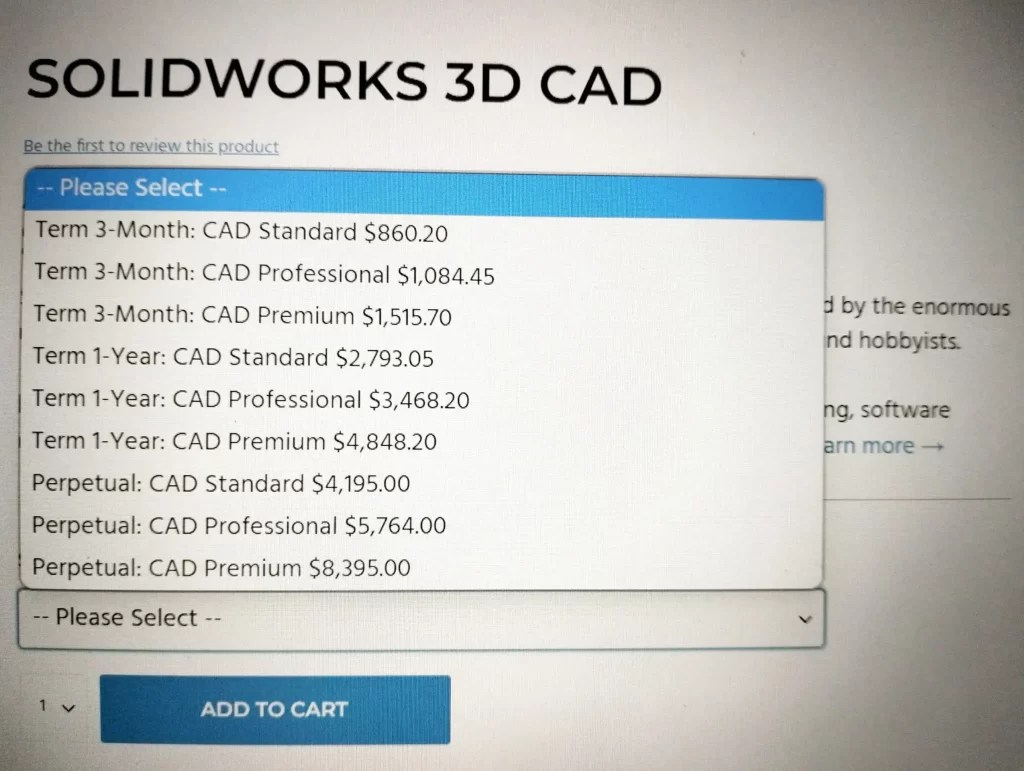 The Ultimate SOLIDWORKS Price Guide All Options!, 60 OFF