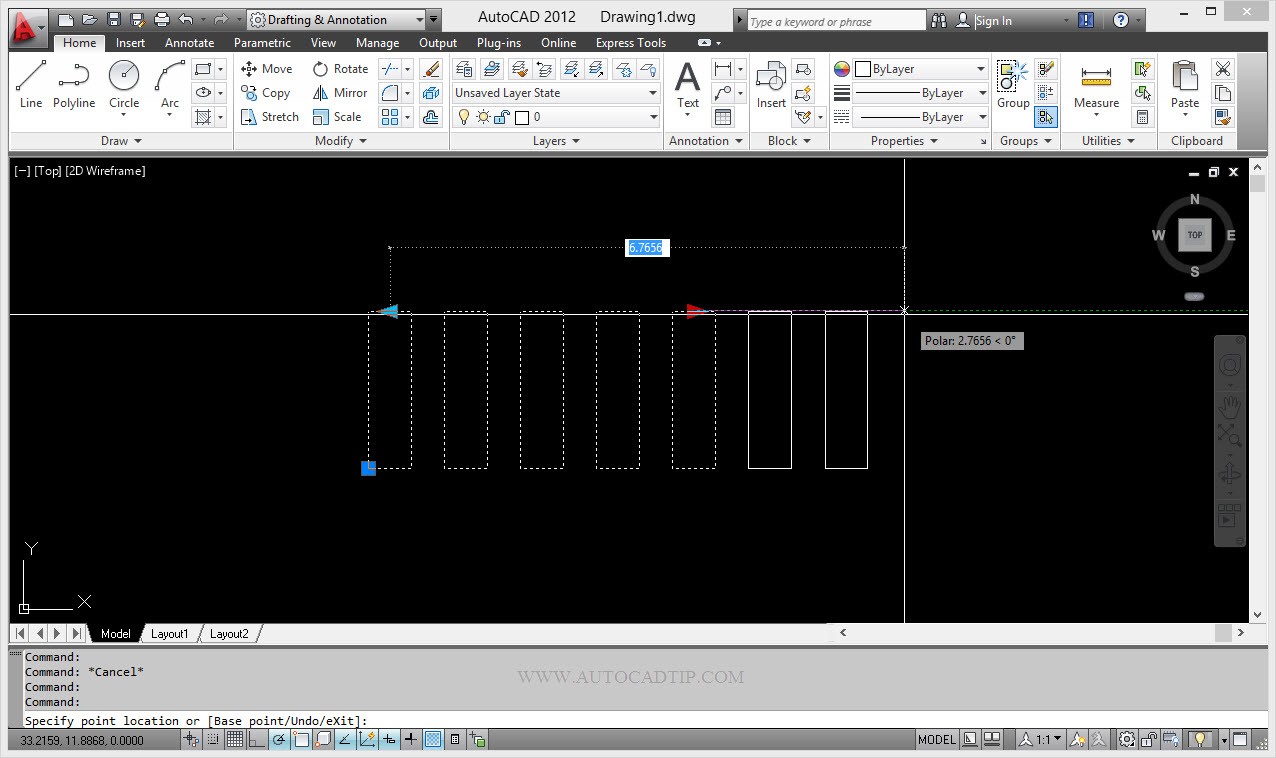 Array action tutorial in Dynamic Block AutoCAD