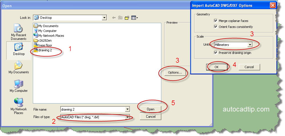 Import tutorial AutoCAD file into SketchUp AutoCAD Tips Import tutorial AutoCAD file into SketchUp AutoCAD Tips