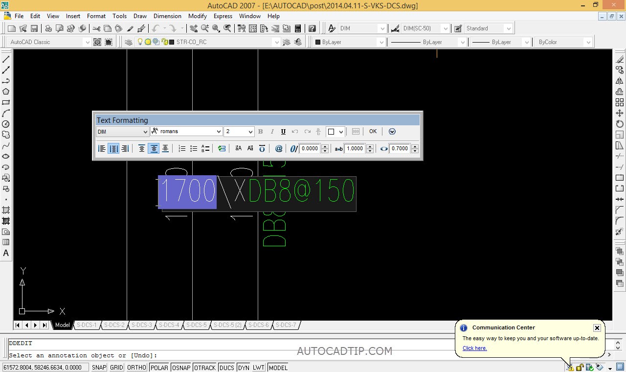 How to add text upper dimension line in AutoCAD