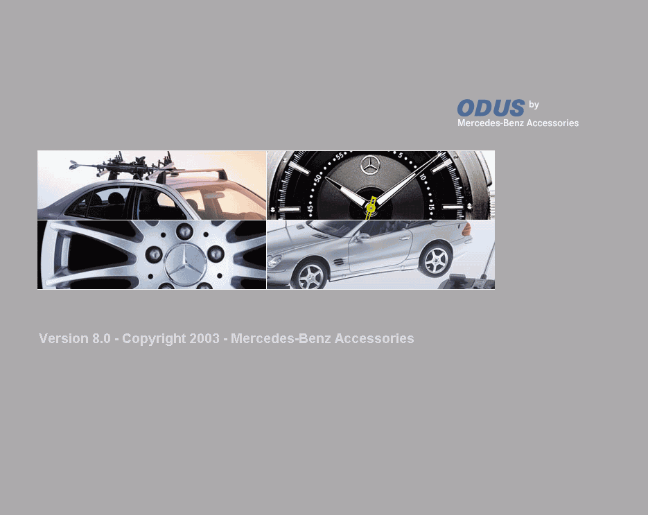 Каталог аксессуаров Mercedes Benz "ODUS Accessories & Collection 2003"