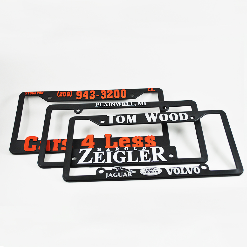 BLACK 3D PLATE FRAME Auto Dealer Designs