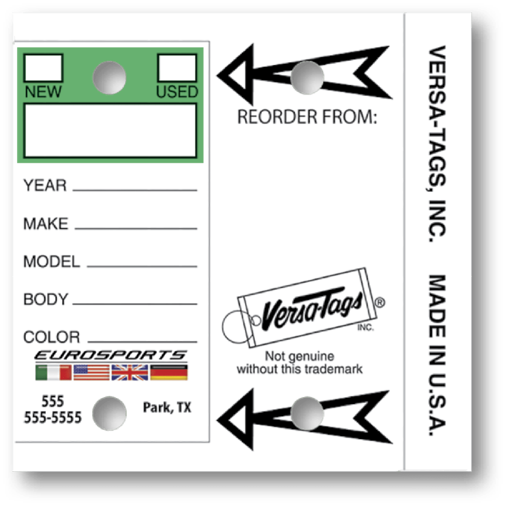 Custom Dealer ColorTop Key Tags Auto Dealer Designs