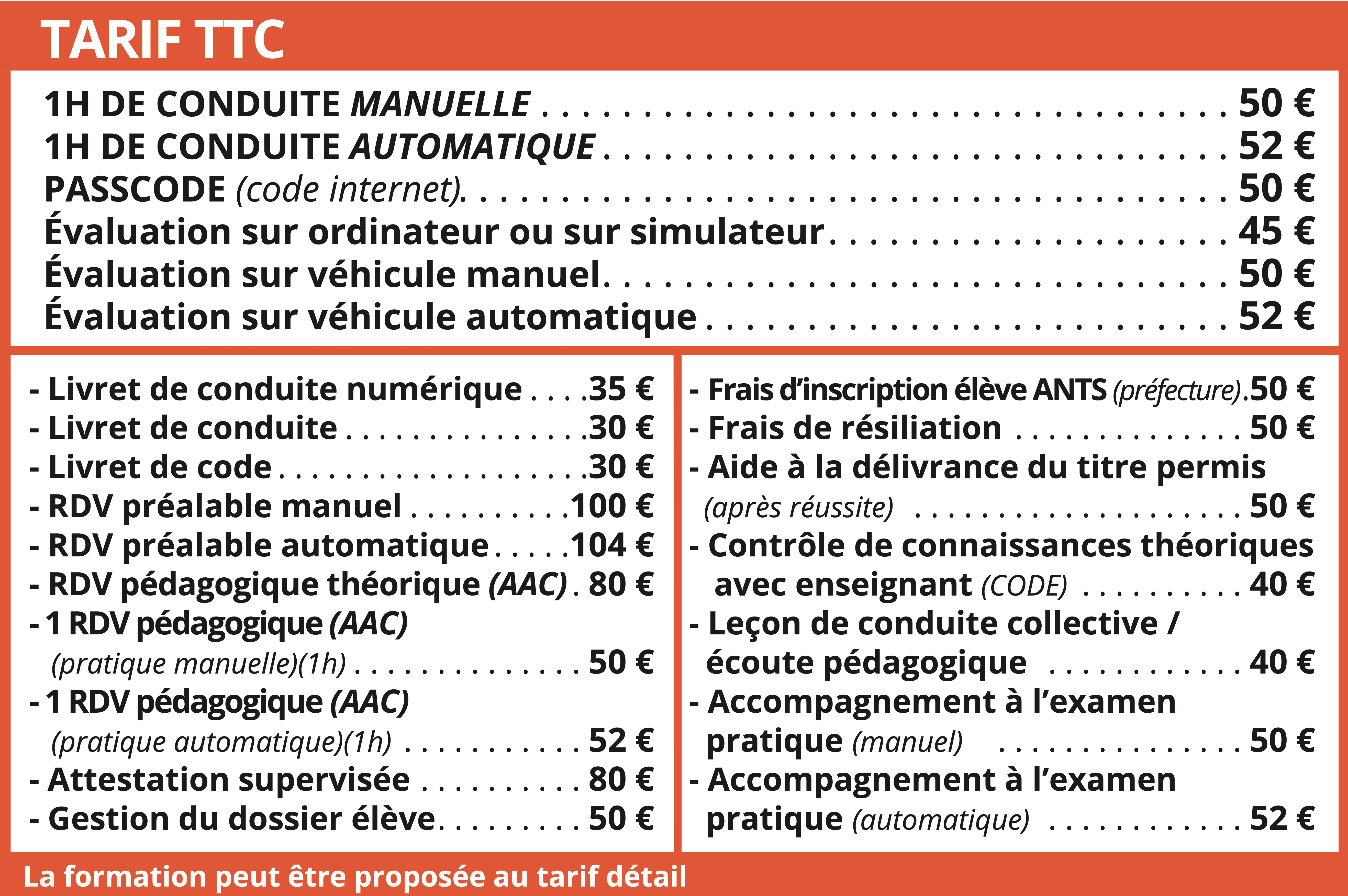 PERMIS B VOITURE Auto École FOULANE TOURS