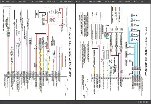 CAT Truck Engine C10 C12 Manual Schematic Electrical & Troubleshooting