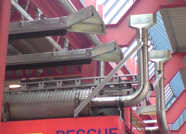 Emergency Vehicle Exhaust Extraction Case Study Exhaust Extraction Rail