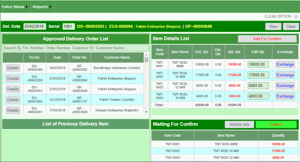 Manufacturing Accounting Software Screen 6 Auto Garment