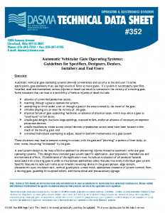 UL 325/CSA Standards & Classification– AutoGate Entry Gate System