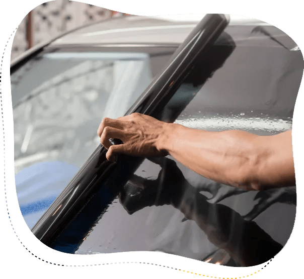Car Windshield Tint Strip Installation Auto Glass Tinting