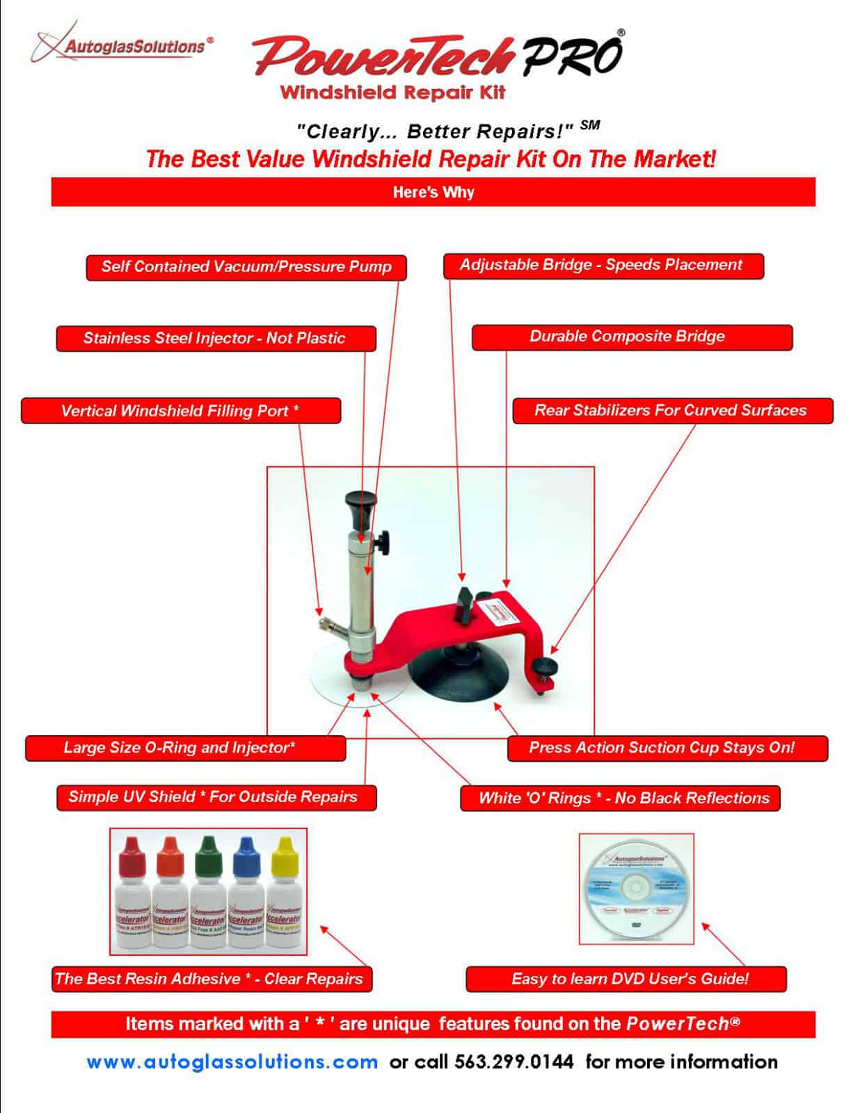 PowerTech PRO Windshield Repair Kit – Autoglass Tools Online