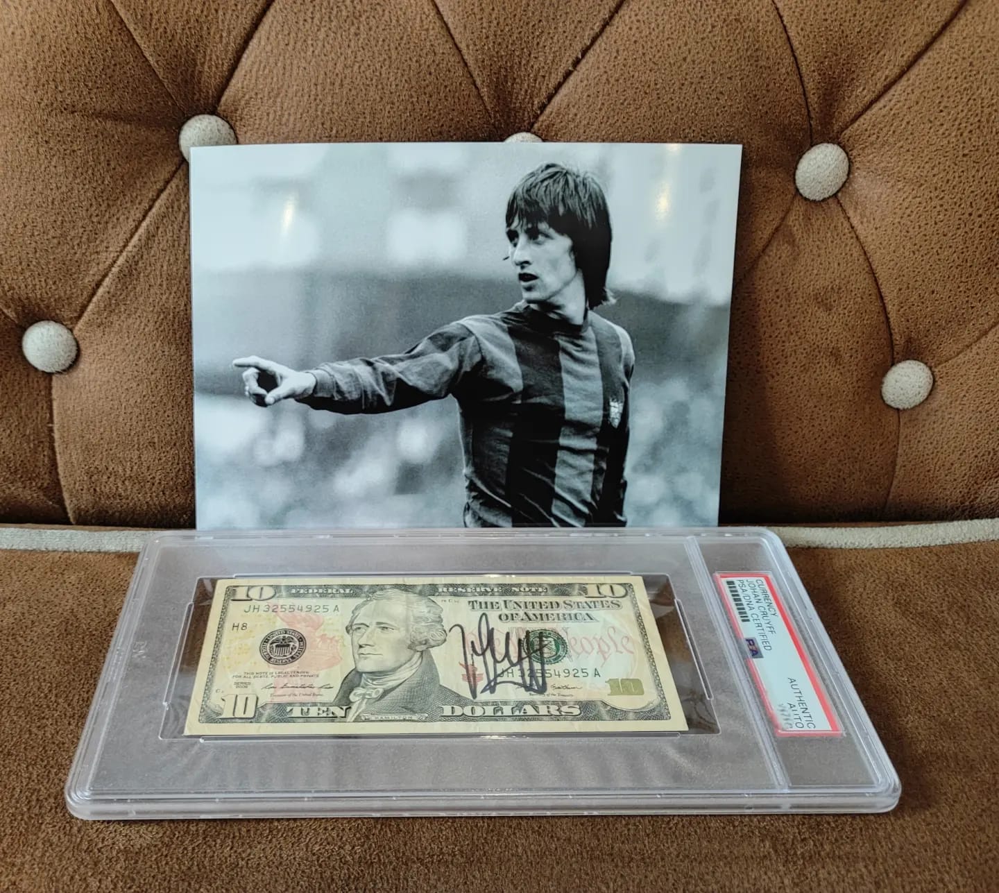 Johan Cruyff 10 Dollar PSA DNA AutografoSpain