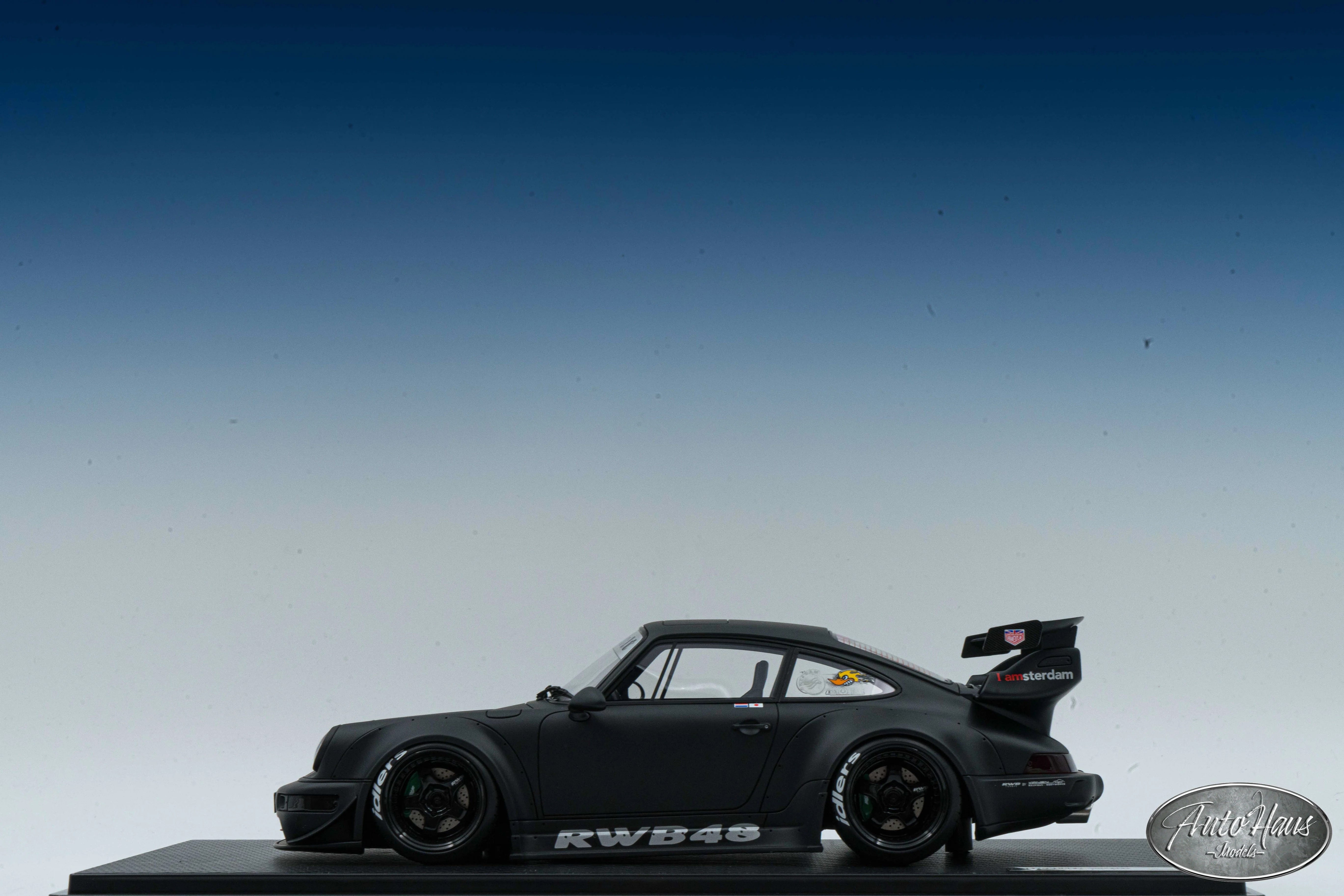 1/18 Ignition Model RWB Porsche 911 (964) Matt Black AutoHaus Models