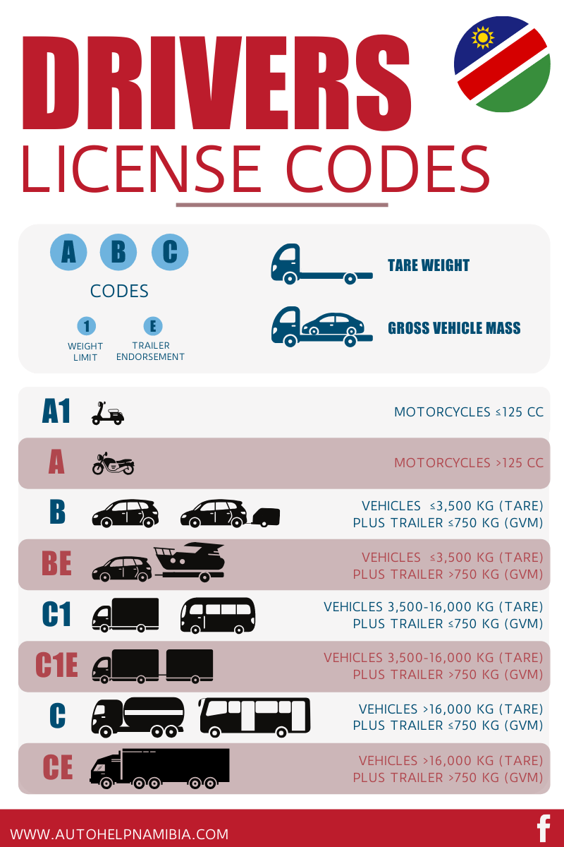 Namibian Drivers License Codes Explained In Detail