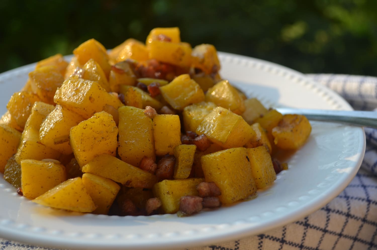 AIP Sage Butternut Squash with Pork Belly and Shallots