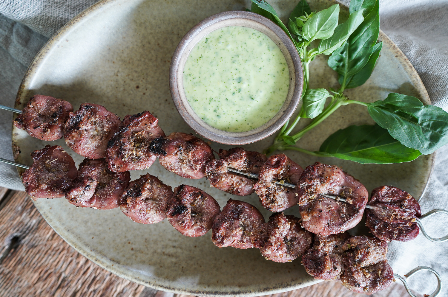 Grilled Chicken Hearts with GarlicBasil Sauce Autoimmune Wellness
