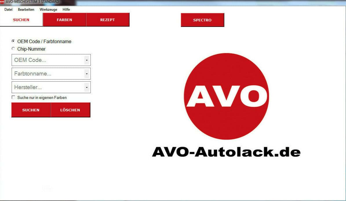 AVO Autolack Mischsystem Smart Repair Koffer