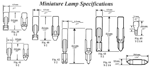Automotive Car Replacement Visual Light Bulb Finder Specifications