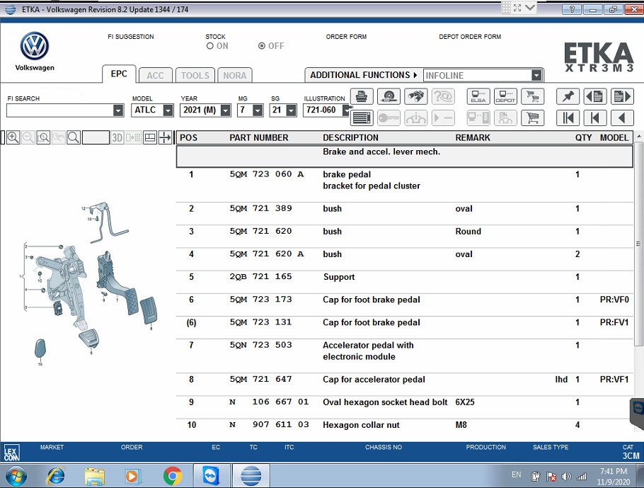 2021 Vas 5054A Odis 7.2.1 Software with Engineering 12.2/EKA 8.2/Elawin