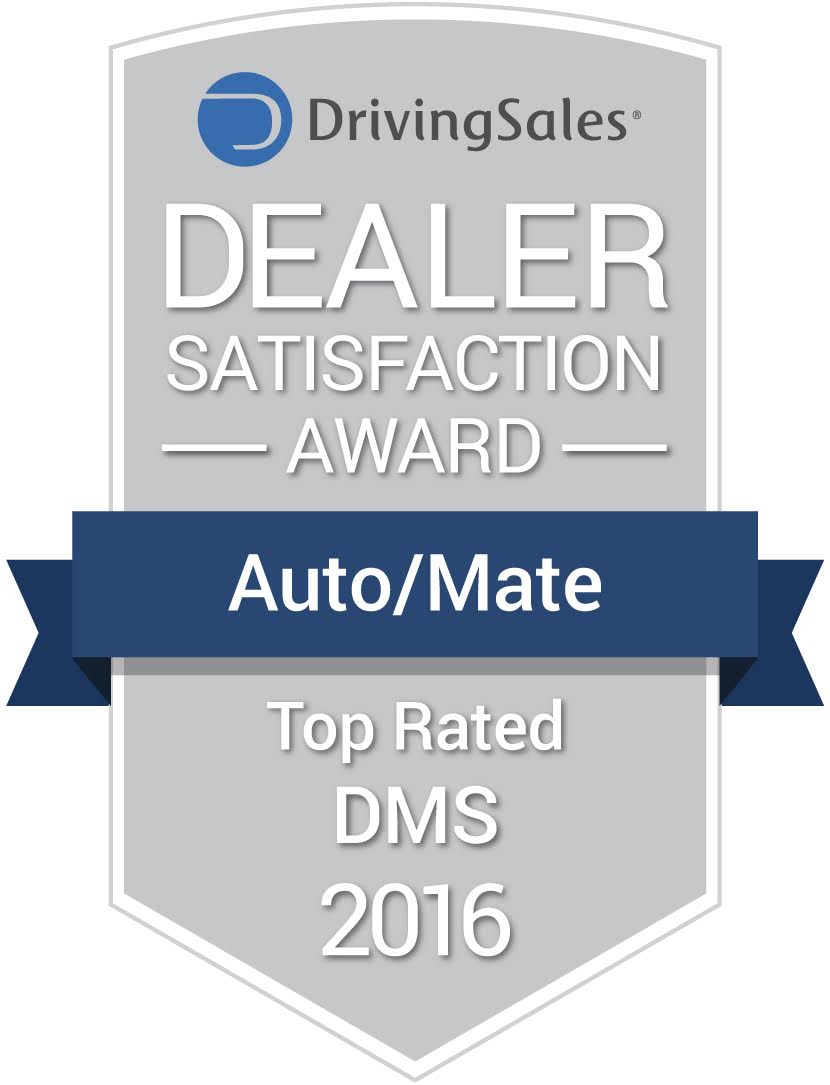 Auto/Mate Receives "Top Rated" DrivingSales Dealer Satisfaction Award
