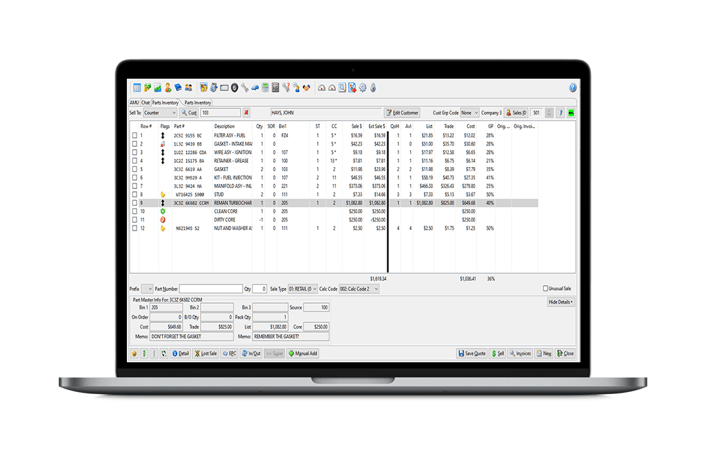 Auto/Mate Dealership Systems Updates Parts Module Auto/Mate Auto/Mate