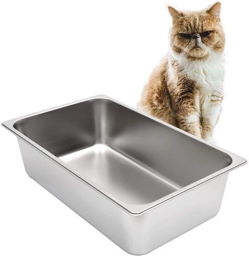 Stainless steel Litter box Automatic Cat Feeder