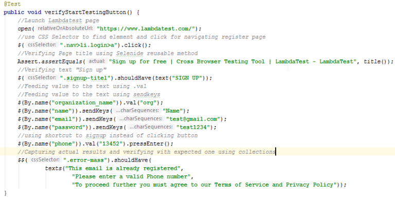 Selenide Concise UI Test in Java Powered by Selenium WebDriver