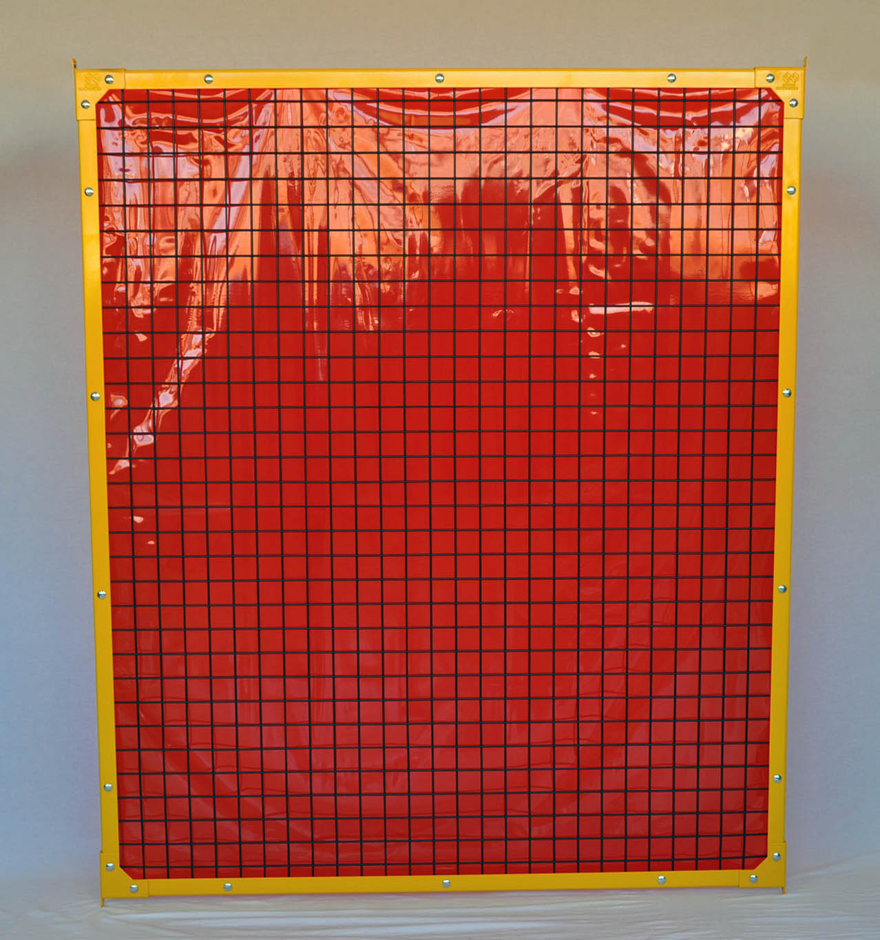 1500×2000 Red Weld Screen Panel Automation Guarding Systems