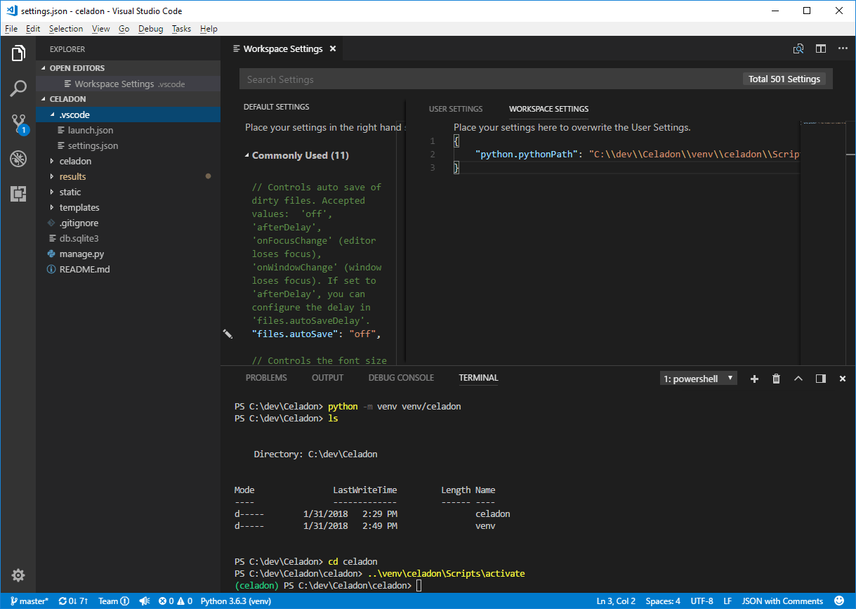 Visual studio code python create virtual environment snostores