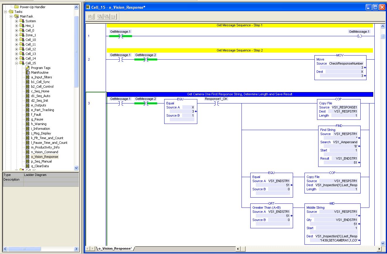 Example logix 5000 ladder logic program ultrainsight