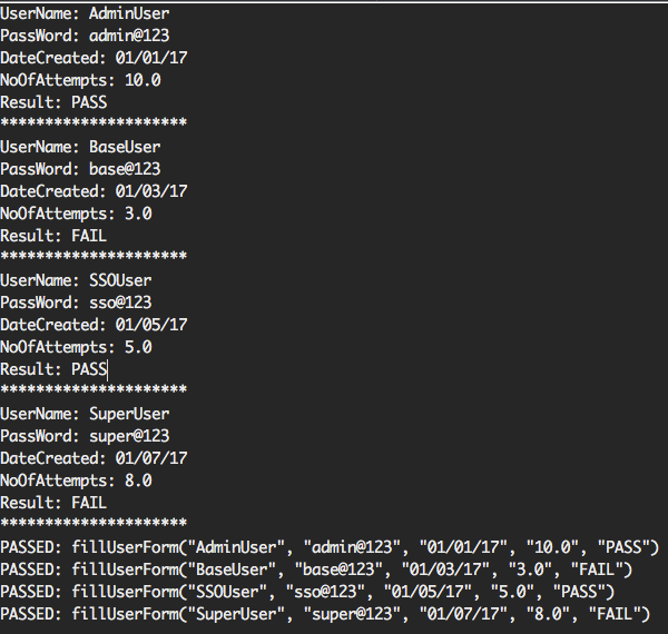 Read data from Excel to DataProvider in SeleniumSelenium driver
