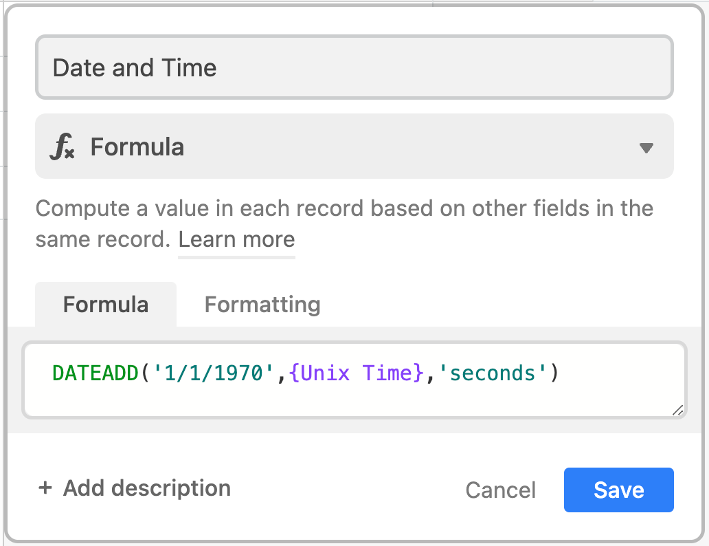 Convert Unit Timestamps to Dates in Google Sheets & Airtable