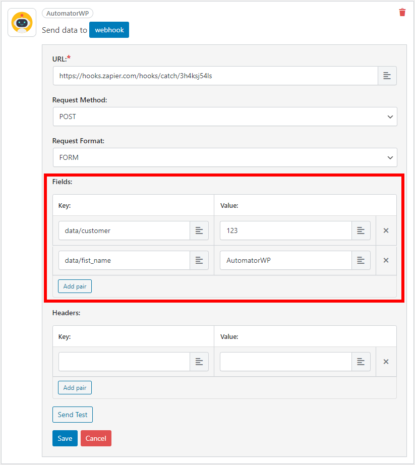 Nested fields AutomatorWP