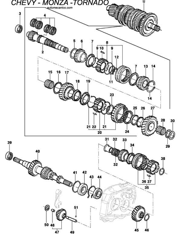 Chevrolet - Caja de Velocidades Manual - Standard Transmission